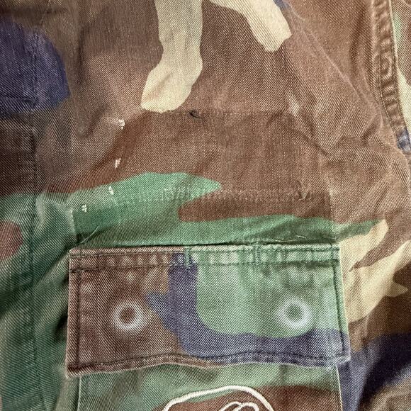 US Navy SEABEES Woodland Camo Combat Jacket Small Short Military Uniform - Picture 4 of 6